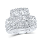 Captivating Love's Embrace Diamond Wedding Ring Set - Top View