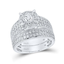 Load image into Gallery viewer, Eternal Love Diamond Wedding Ring Band Set - Top View