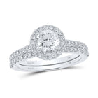 Eternal Love Diamond Wedding Ring Band Set - Top View