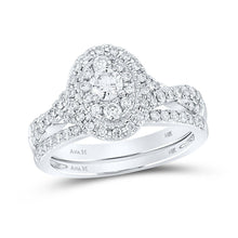 Load image into Gallery viewer, Eternal Love 1 Carat Round Diamond Bridal Wedding Ring Set - Top View
