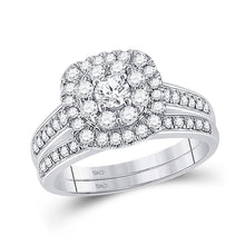 Load image into Gallery viewer, Eternal Love Diamond Wedding Ring Band Set - Top View