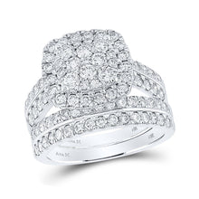 Load image into Gallery viewer, Eternal Love Diamond Wedding Ring Set - Top View