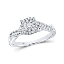 Load image into Gallery viewer, 14kt White Gold Radiant Diamond Celebration Ring - Top View
