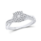14kt White Gold Radiant Diamond Celebration Ring - Top View