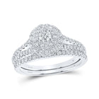 Eternal Blue Brilliance Wedding Ring Set - Top View