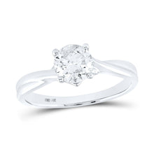 Load image into Gallery viewer, Eternal Radiance 14kt White Gold Diamond Solitaire Bridal Wedding Engagement Ring - Top View