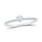 Eternal Love 14kt White Gold Round Diamond Solitaire Bridal Wedding Engagement Ring 1/3 Cttw - Top View