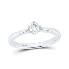 Load image into Gallery viewer, Radiant Love 14kt White Gold Diamond Solitaire Bridal Wedding Engagement Ring - Top View