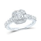 Eternal Love 14kt White Gold Diamond Solitaire Bridal Wedding Ring - Top View