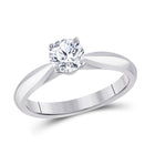 14kt White Gold Radiant Brilliance Diamond Solitaire Bridal Wedding Engagement Ring - Top View
