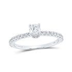 Timeless Beauty: 14kt White Gold Round Diamond Solitaire Bridal Wedding Engagement Ring 5/8 Cttw - Top View