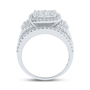 Wedding Collection | 14kt White Gold Round Diamond Square Bridal Wedding Engagement Ring 2 Cttw | Splendid Jewellery GND