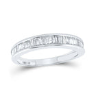 14kt White Gold Baguette Diamond Wedding Band - A Timeless Treasure by Splendid Jewellery - Top View
