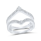 Dazzling Diamond Chevron Wrap Enhancer Wedding Band - Top View
