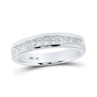 Radiant Love 14kt White Gold Round Diamond Channel Band Ring 1/2 Cttw - Top View