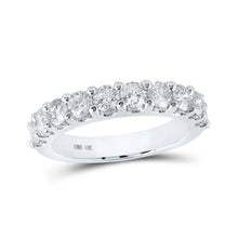 Load image into Gallery viewer, Eternal Brilliance 14kt White Gold Round Diamond Wedding Band - Top View