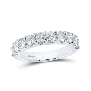 Wedding Collection | 14kt White Gold Womens Round Diamond Wedding Band 1-1/2 Cttw | Splendid Jewellery GND