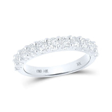 Load image into Gallery viewer, Eternal Brilliance 14kt White Gold Diamond Wedding Band - Top View