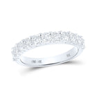 Eternal Brilliance 14kt White Gold Diamond Wedding Band - Top View
