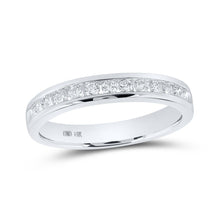 Load image into Gallery viewer, Eternal Love 14kt White Gold Women's Round Diamond Wedding Band - Top View