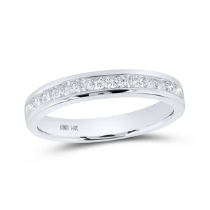 Wedding Collection | 14kt White Gold Womens Round Diamond Wedding Band 1/3 Cttw | Splendid Jewellery GND