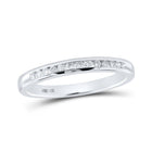 14kt White Gold Sparkling Diamond Wedding Band - A Timeless Treasure by Splendid Jewellery - Top View