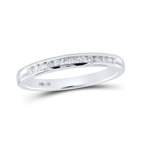 14kt White Gold Sparkling Diamond Wedding Band - A Timeless Treasure by Splendid Jewellery - Top View