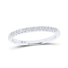 14kt White Gold Sparkling Diamond Wedding Band: A Timeless Symbol of Love - Top View