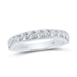 Wedding Collection | 14kt White Gold Womens Round Diamond Wedding Single Row Band 1/2 Cttw | Splendid Jewellery GND