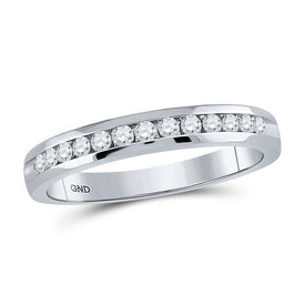 Eternal Love 14kt White Gold Diamond Wedding Band - Top View