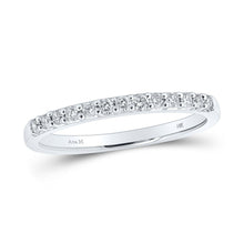 Load image into Gallery viewer, Eternal Love 14kt White Gold Women&#39;s Round Diamond Wedding Band - Top View