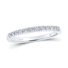 Eternal Love 14kt White Gold Women's Round Diamond Wedding Band - Top View