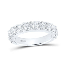 Load image into Gallery viewer, Eternal Love 14kt White Gold Round Diamond Wedding Band - Top View