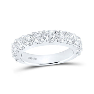 Wedding Collection | 14kt White Gold Womens Round Diamond Wedding Single Row Band 2 Cttw | Splendid Jewellery GND