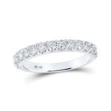 Load image into Gallery viewer, Eternal Love 14kt White Gold Round Diamond Wedding Band - Top View