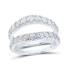 14kt White Gold Diamond Wrap Enhancer Wedding Band - Sparkling Elegance for Your Special Day - Top View
