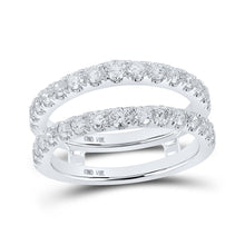 Load image into Gallery viewer, 14kt White Gold Diamond Embrace Wedding Band - Top View