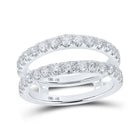14kt White Gold Diamond Embrace Wedding Band - Top View