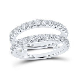 14kt White Gold Diamond Embrace Wedding Band - Top View