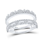 Sparkling Diamond Wrap Enhancer Wedding Band - Top View