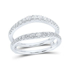 14kt White Gold Diamond Wrap Enhancer Wedding Band: A Dazzling Touch of Elegance - Top View