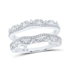 Radiant Love 14kt White Gold Diamond Wrap Enhancer - Top View