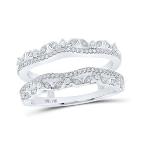 Radiant Love 14kt White Gold Diamond Wrap Enhancer - Top View