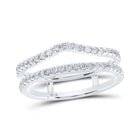 Sparkling Diamond Wrap Enhancer Wedding Band in 14kt White Gold - Splendid Jewellery - Top View