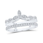 14kt White Gold Diamond Wrap Enhancer Wedding Band - The Elegance Collection - Top View