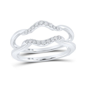 Wedding Collection | 14kt White Gold Womens Round Diamond Wrap Enhancer Wedding Band 1/5 Cttw | Splendid Jewellery GND
