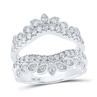 14kt White Gold Diamond Wrap Enhancer Wedding Band: A Timeless Elegance - Top View