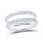 Radiant Love 14kt White Gold Diamond Wrap Enhancer Wedding Band - Top View