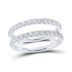 Radiant Love 14kt White Gold Diamond Wrap Enhancer Wedding Band - Top View