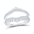Dazzling 14kt White Gold Diamond Wrap Enhancer Wedding Band - Top View